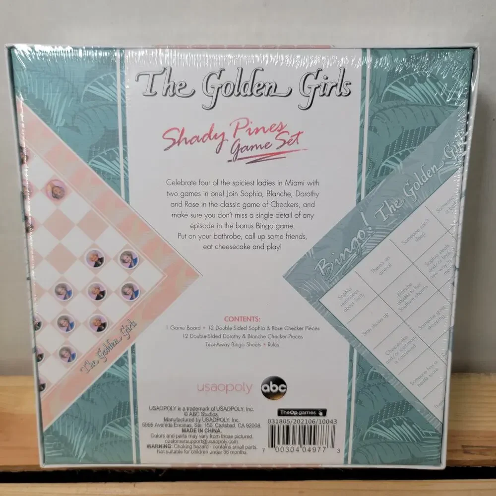 Golden Girls - Shady Pines: Checkers & Bingo Combo NEW / SEALED